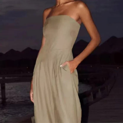Nova Chic | Strapless Jumpsuit