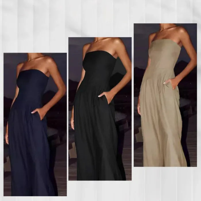 Nova Chic | Strapless Jumpsuit