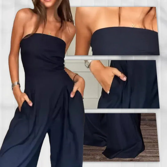 Nova Chic | Strapless Jumpsuit